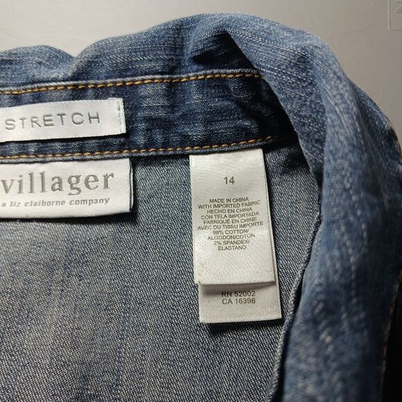 Liz Claireborne Villager Stretch Denim Jacket Women's 14. Five Pockets.......... - Picture 6 of 10